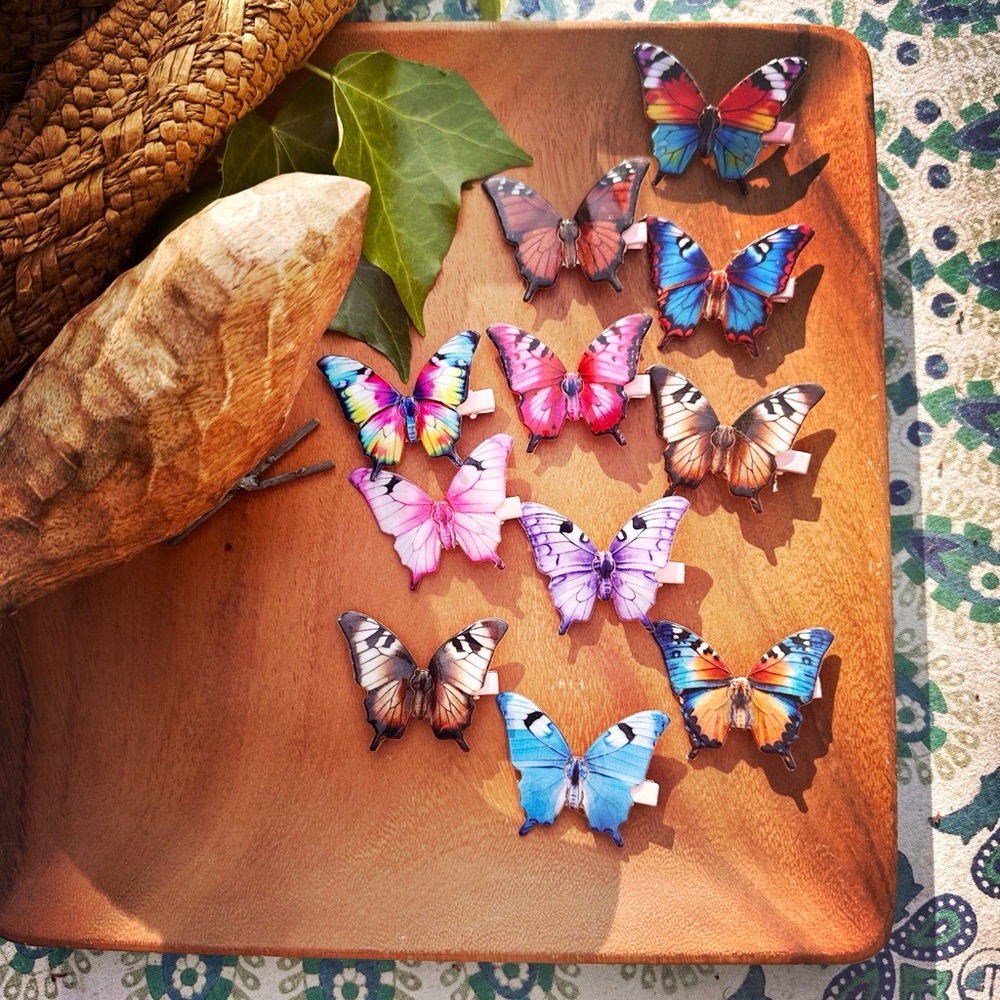 Set of 2: Decorative Butterfly Clips